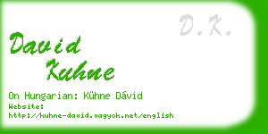 david kuhne business card